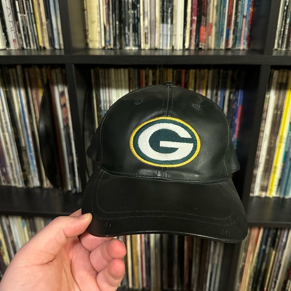Vintage Leather Green Bay Packers Hat - Picture 1 of 9